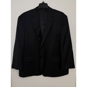 Stafford Performance Black Two Button Blazer Jacket Suit Separate Classic Fit